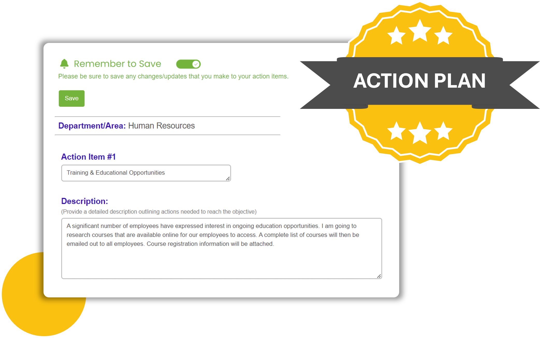 Action plan